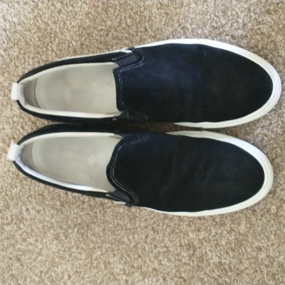 Common Projects Men's Black and White Slip-On Sneakers/Loafers Size 13